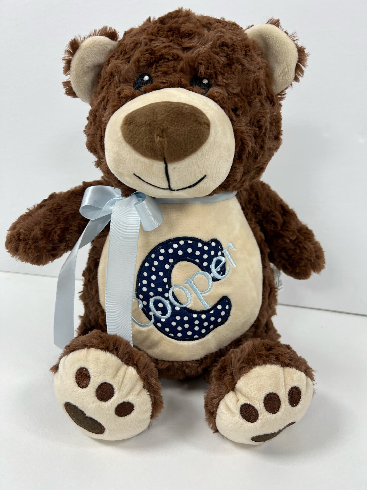 Personalized Brown Teddy Bear, Birth Stats, Bear Stuffed Animal, Newborn Gift, 1st Birthday Gift, Keepsake Bear, Christening Gift for Babies