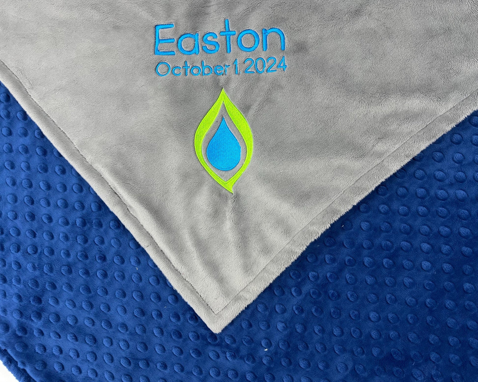 Minky Baby Blanket, Custom Blanket for PurposeEnergy, Personalized Corporate Gift, Company Logo, Personalized Minky Blanket