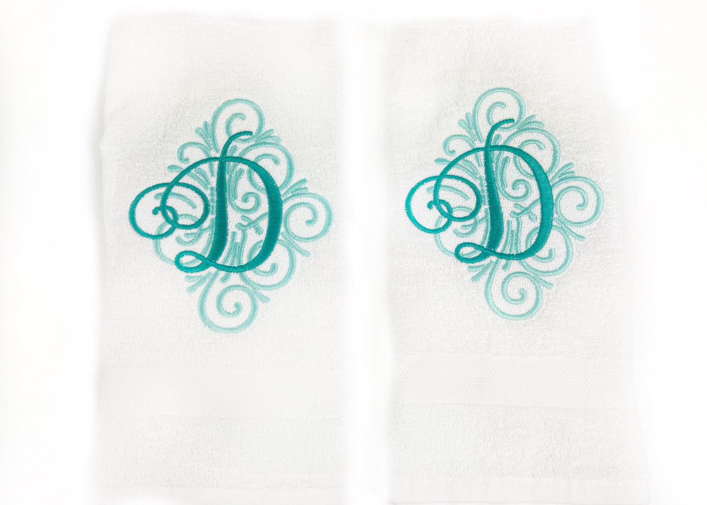 Monogrammed Bathroom Hand Towels - Decorative Guest Towel - Wedding Gift