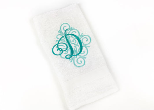 Monogrammed Bathroom Hand Towels - Decorative Guest Towel - Wedding Gift